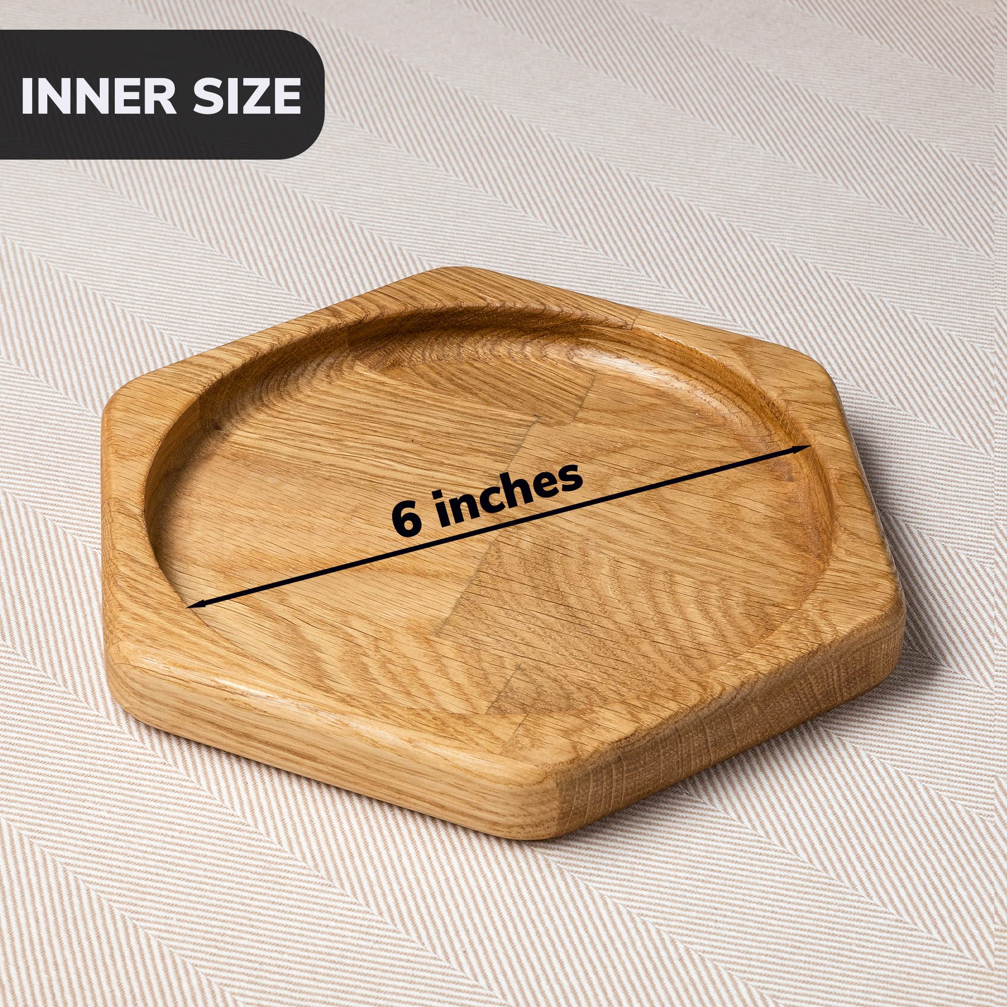 Amazon.com: Planter Tray - 6 Inch Saucer - Oak Wood Drip Saucer
